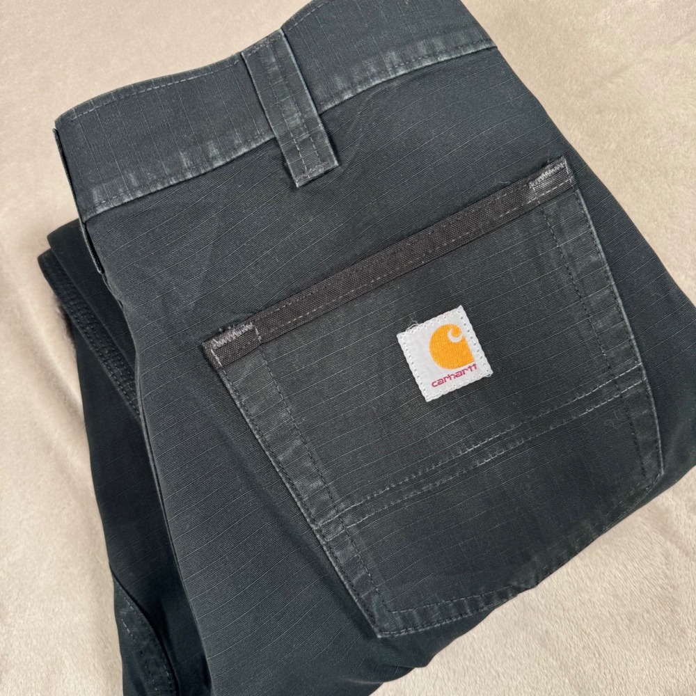 Carhartt Cargo Pants Mens 32x32 Black Relaxed Fit Ripstop B342-BLK